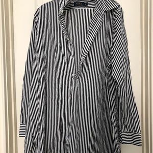 POLO by Ralph Lauren Long Sleeve Tunic Pinstripe